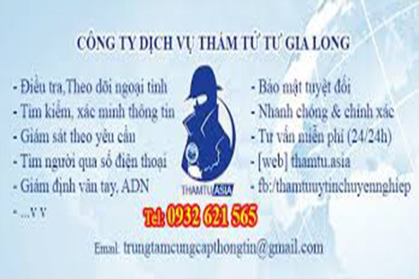 CÔNG TY THÁM TỬ GIA LONG TẠI  BIÊN HÒA ĐỒNG NAI